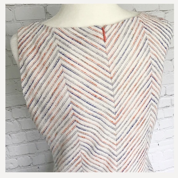 TOMMY HILFIGER | BIAS STRIPE V-NECK A-LINE DRESS - Picture 5 of 8